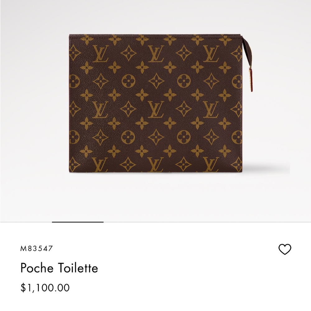 Authentic Louis Vuitton Poche Toilette(proof of gift receipt)